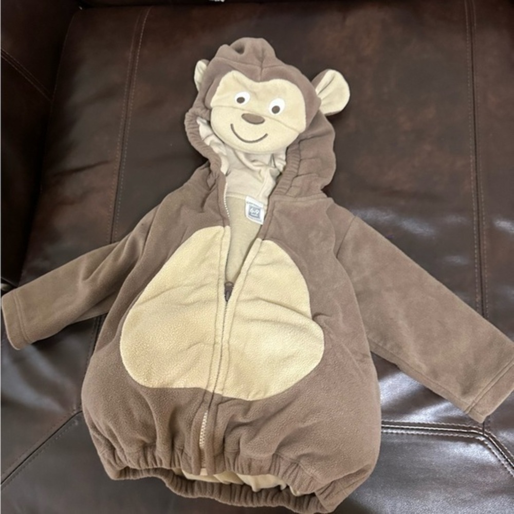 Brown Monkey Costume for Toddler jacket Hoodie Carters Adorable monkey costume